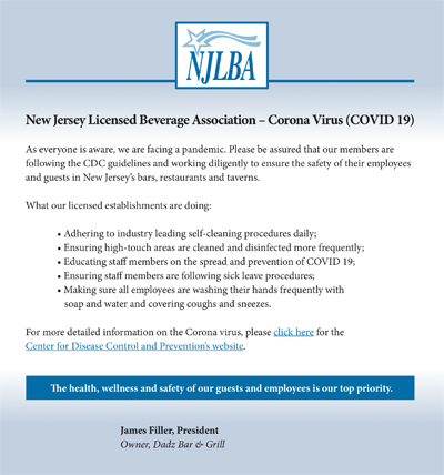 Click to Enlarge the NJLBA COVID-19 Statement